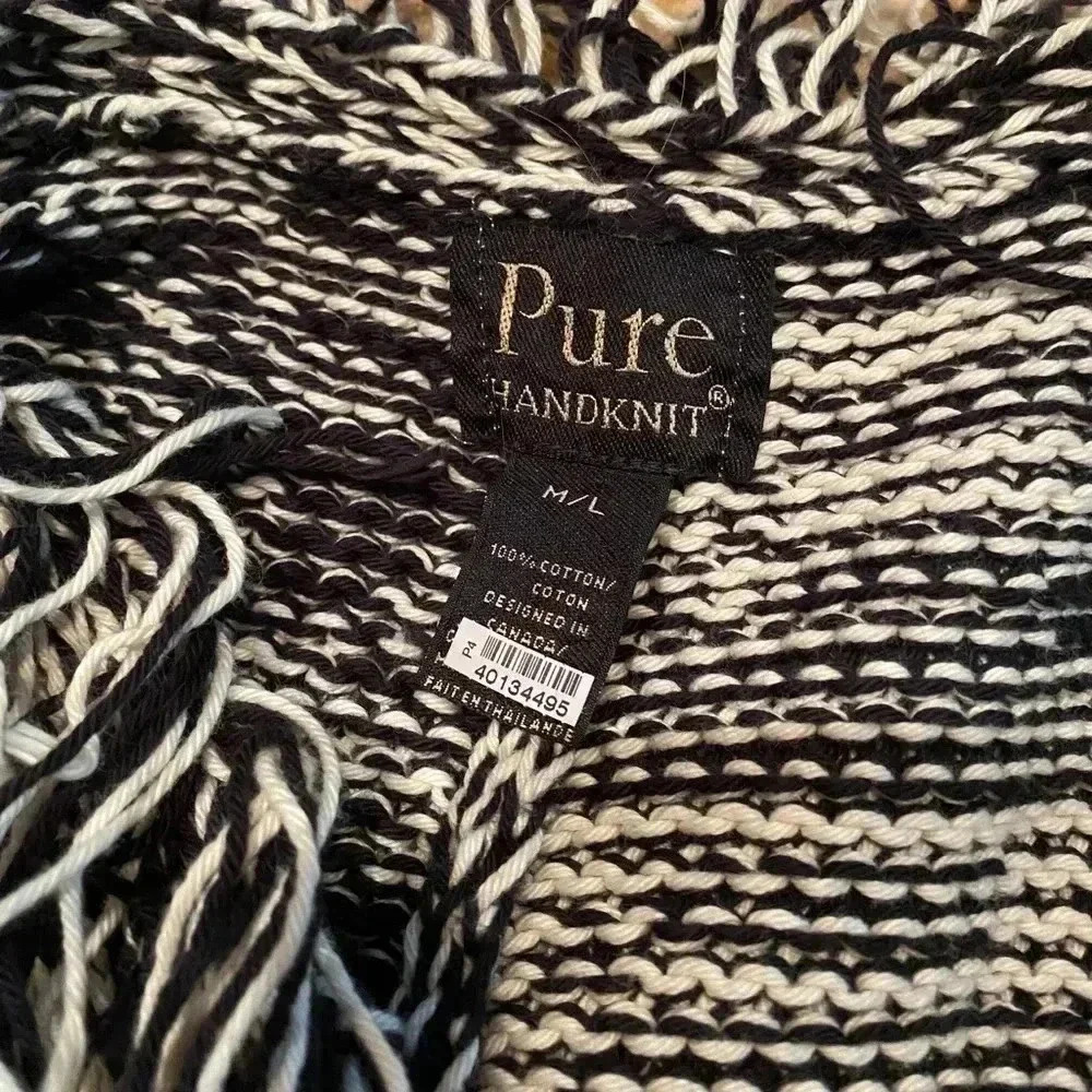 PURE HANDKNIT CARDIGAN WITH SAFETY PIN M/L - Picture 3 of 5
